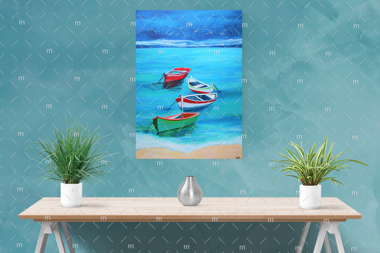 Caribian-Feeling-Mock-UP Caribian feeling painting- print