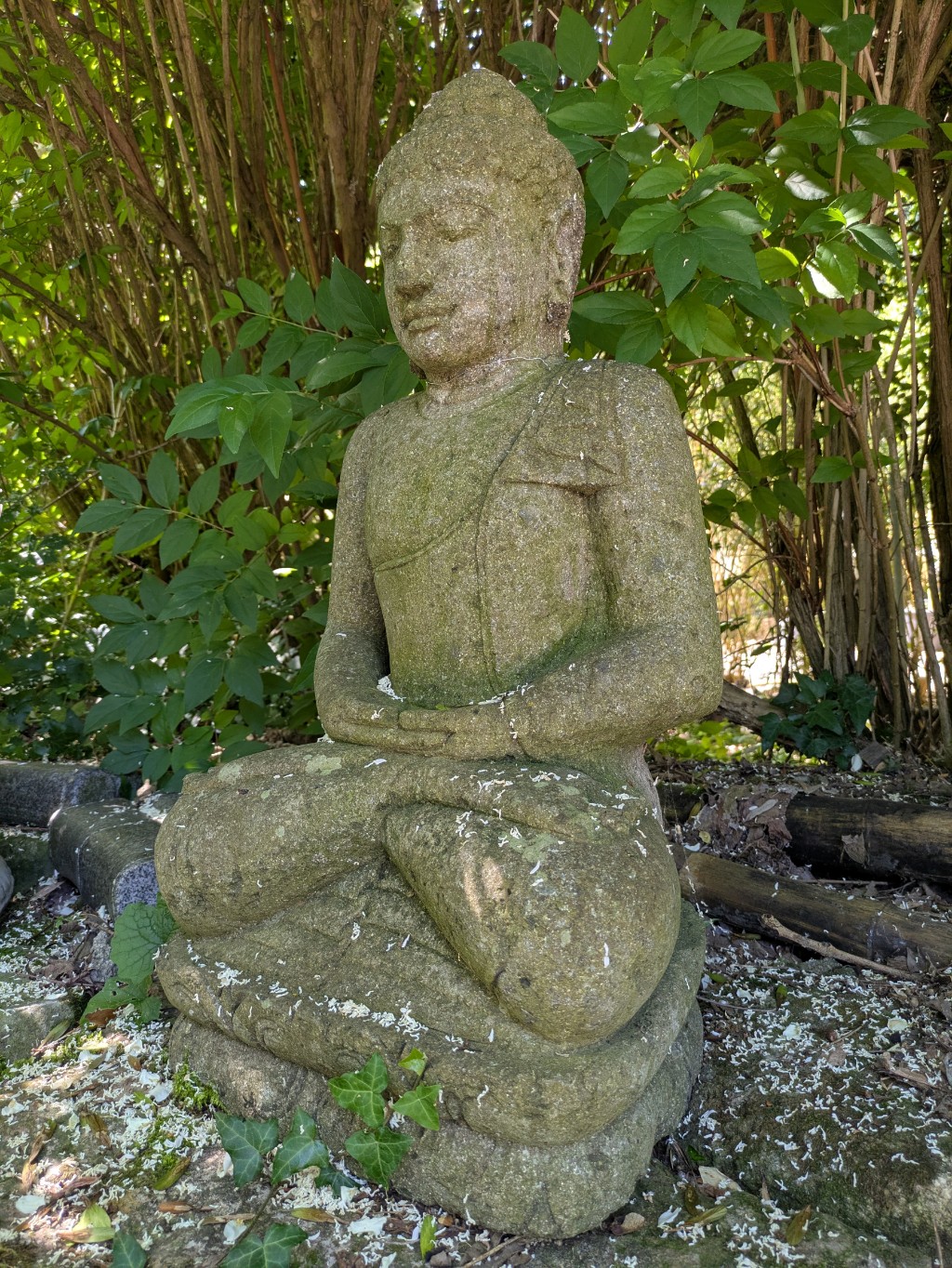 Buddha aus Basanitstein - 72cm