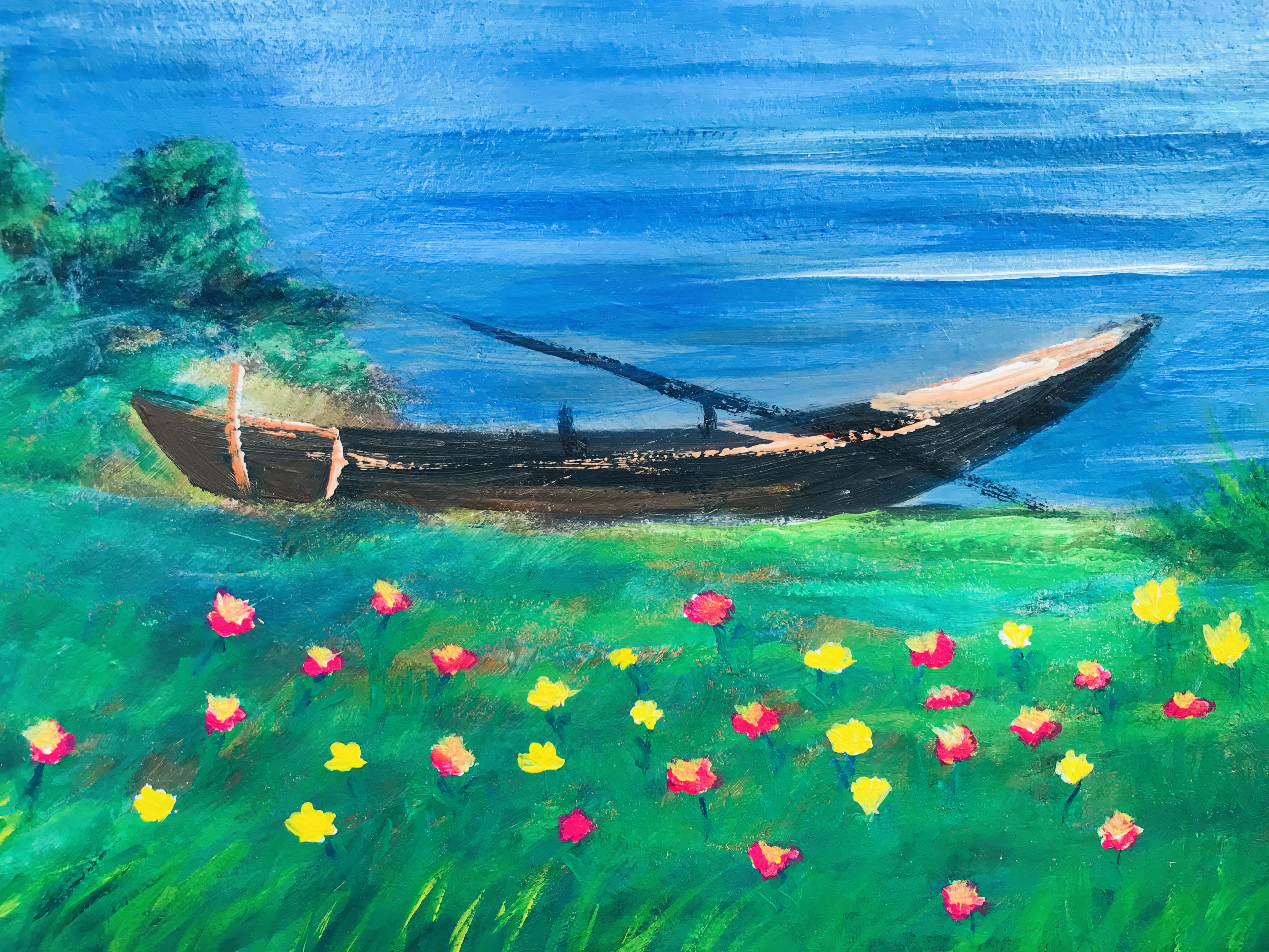 Bambi Dream - Original Painting on wooden board