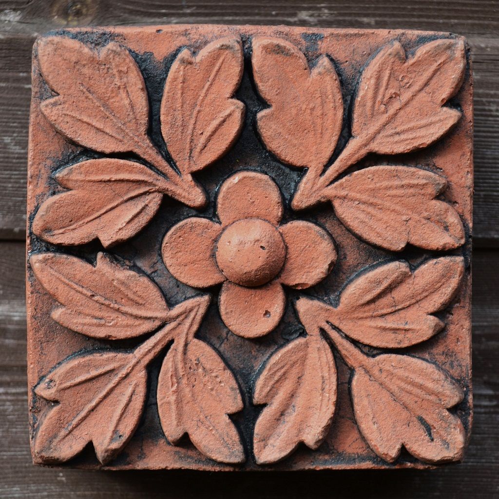 Viktorianische Wandfliese Quatrefoil