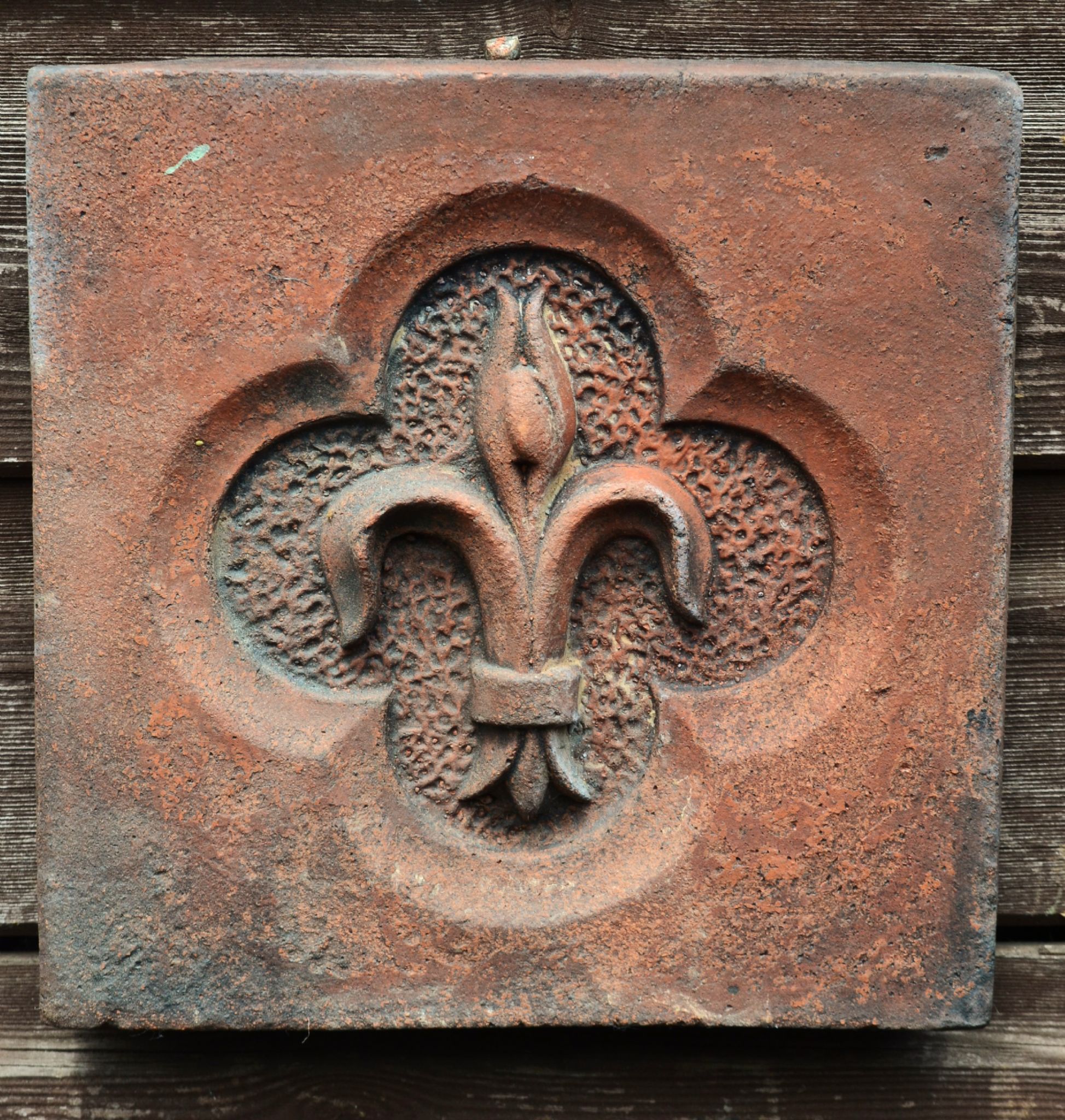 Viktorianische Wandfliese Fleur de lys