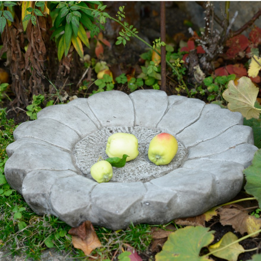 Vogelbad Flaches Blüten - Vogelbad