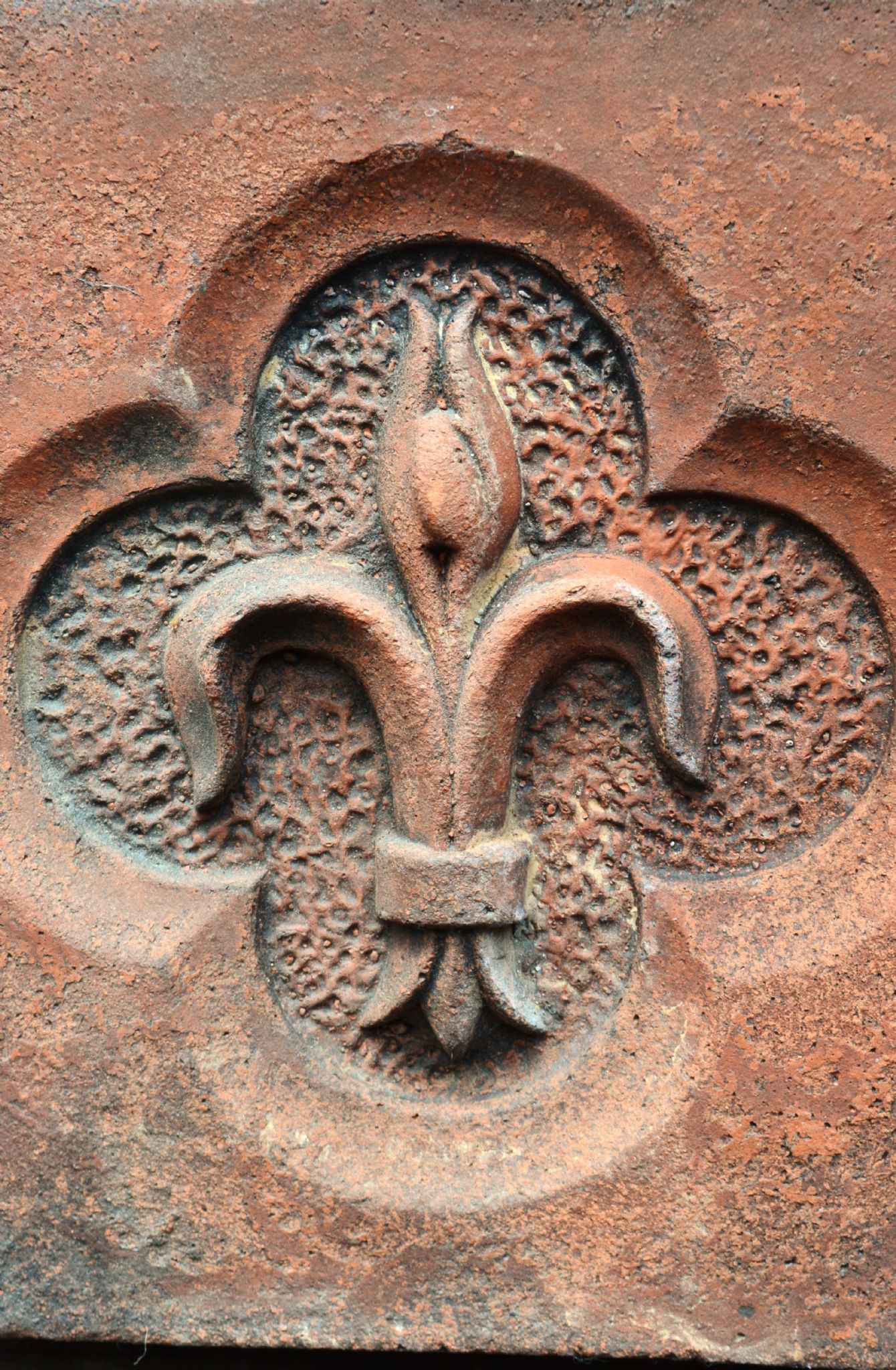 Viktorianische Wandfliese Fleur de lys