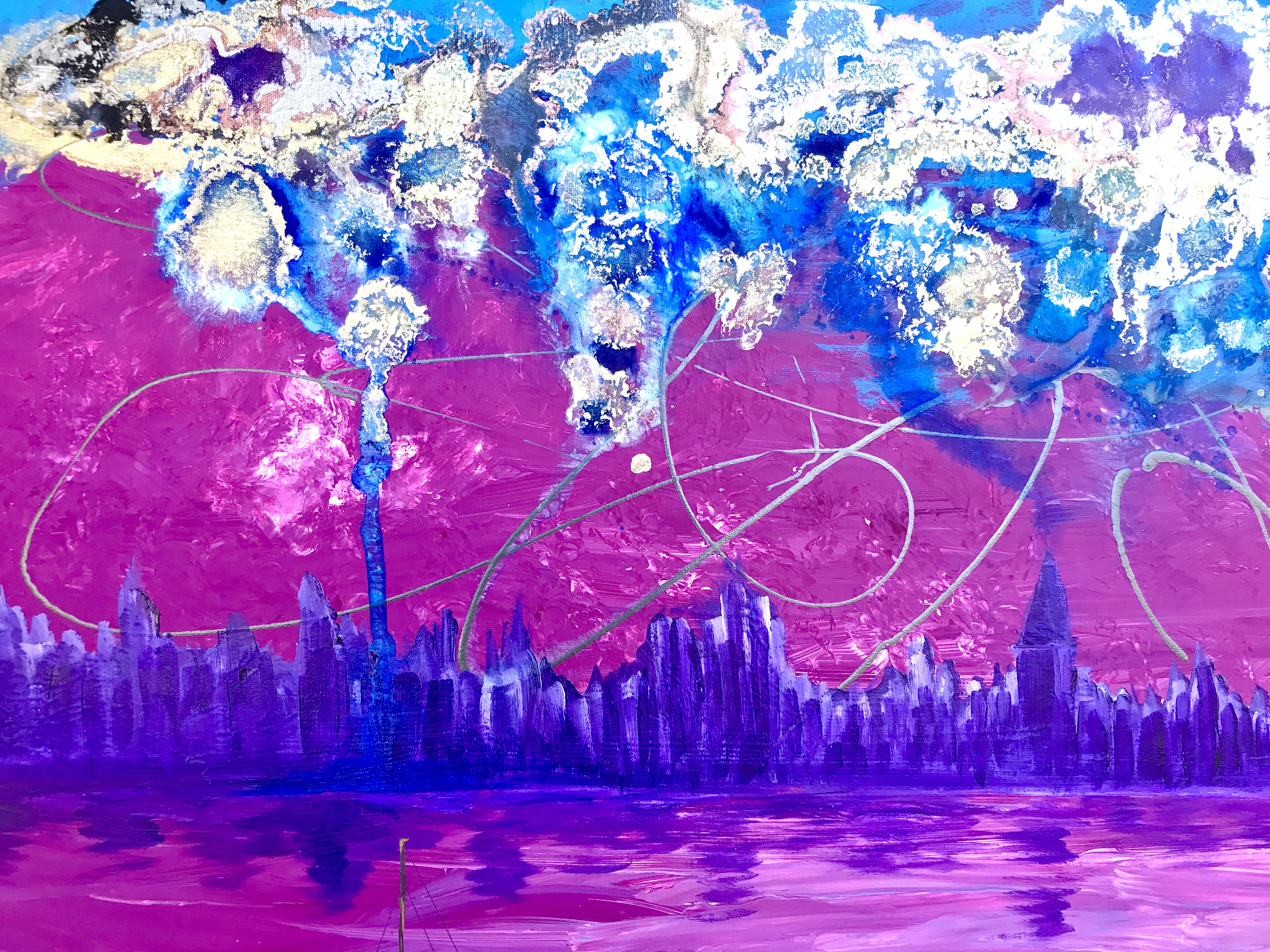 MAGICAL CITY - Original painting and print