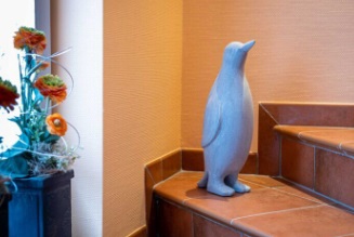 Pinguin aus Sandstein