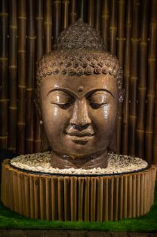BUddhakopf-132 Buddha Kopf als Wasserspiel-132cm