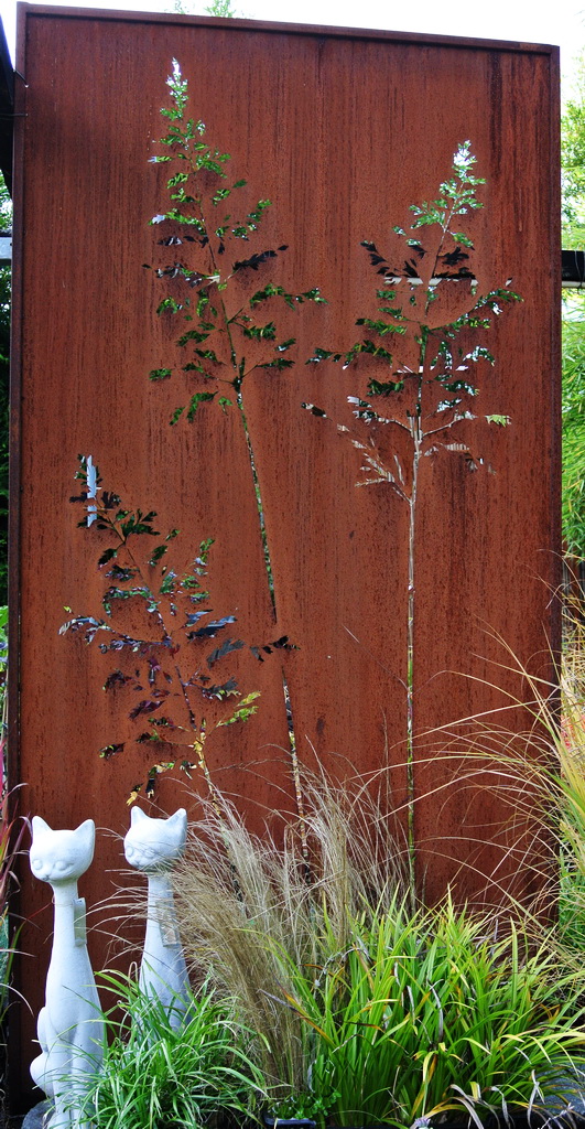 Rostwand Wand aus Cortenstahl - Gartendeko