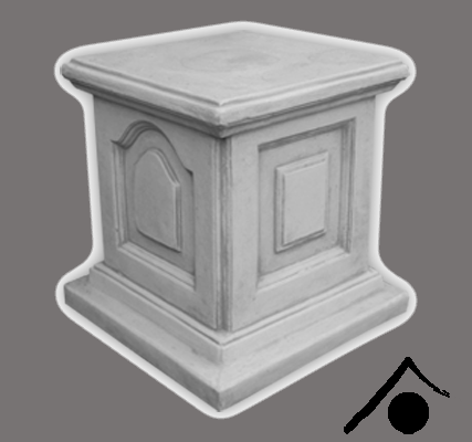 s-ule-g-110kg-h-43cm-4x Verzierter Sockel - 43cm