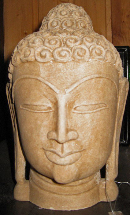 sf10195 Buddhakopf aus Indien, 10 Jahrhundert