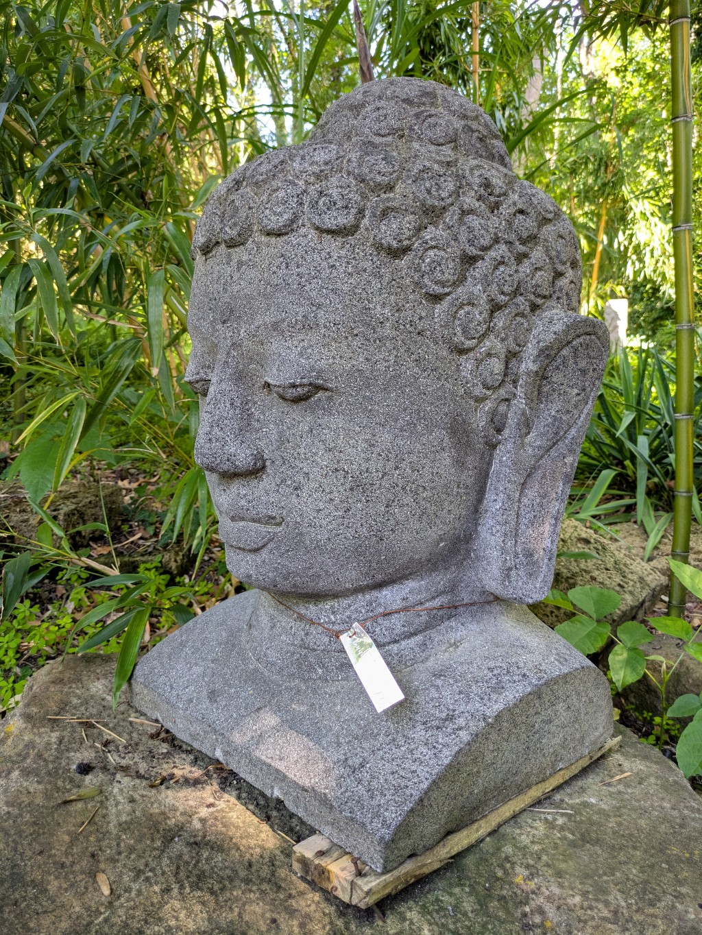 Großer Buddhakopf - Lavastein 80cm