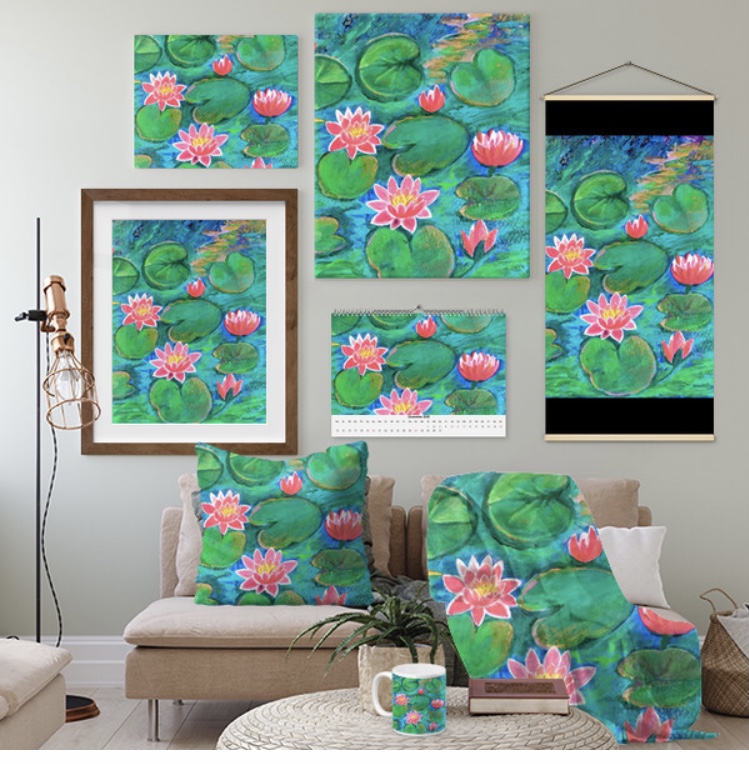 803150F5-9EEA-40F3-AFC1-8858ED17A6C1 Water Love - Original Painting and Print