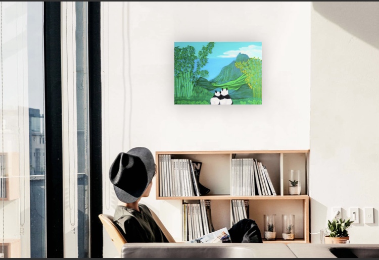 2AFB232F-662E-48E6-9356-F9C66D8F966E Panda Dream painting - print