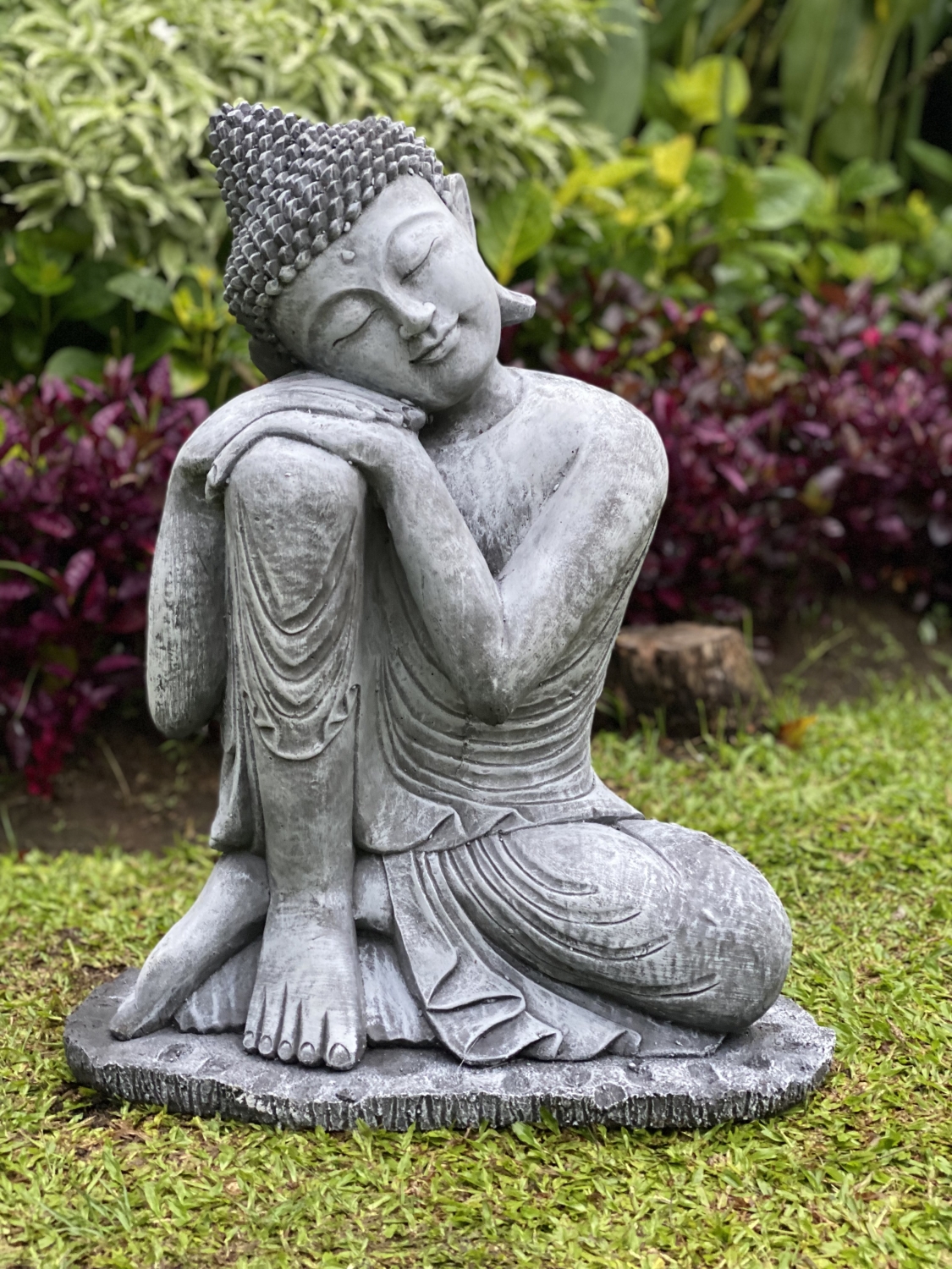 Rahman, Buddha entspannt mit Kopf auf einem Bein 65cm