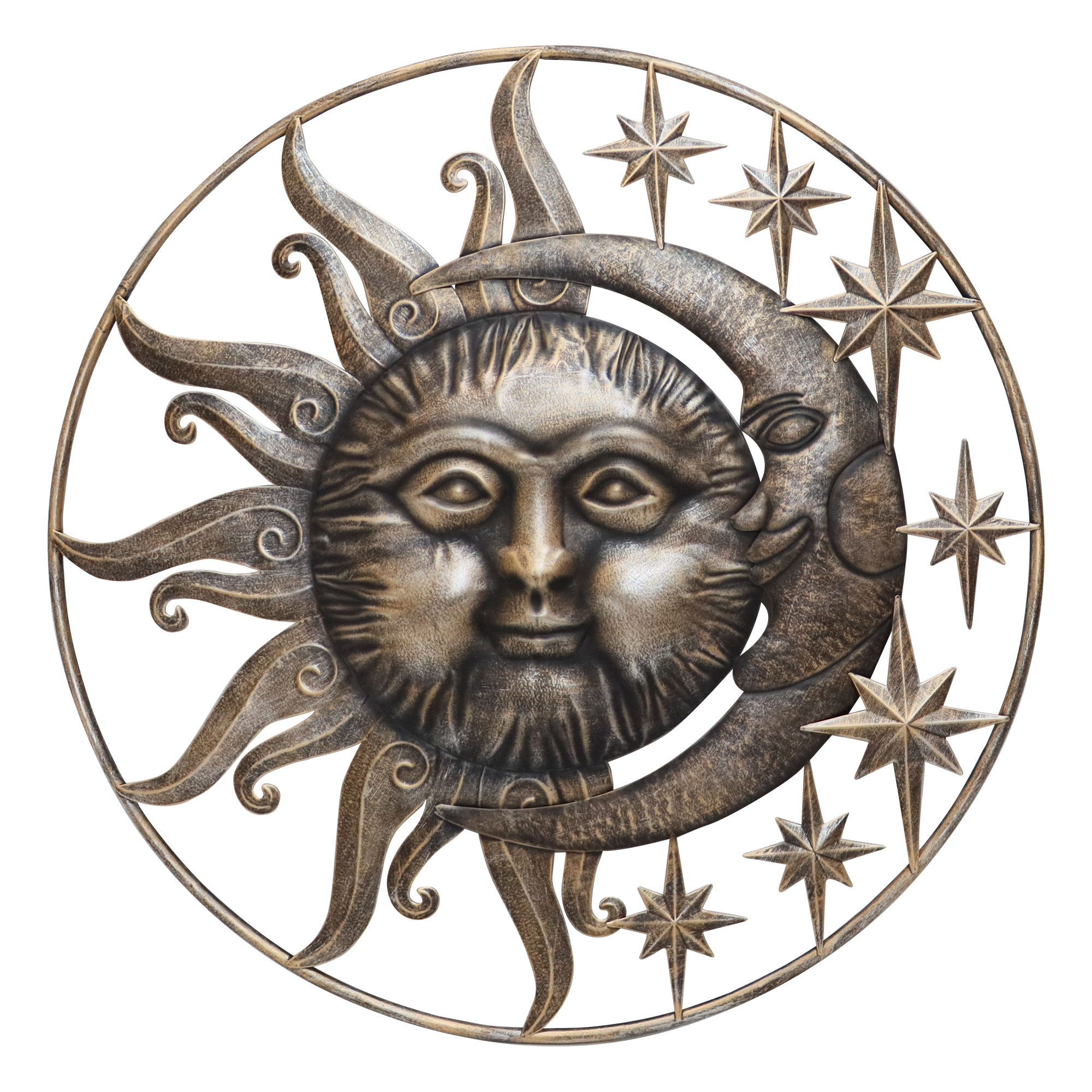 Sonne-Mond-Scheibe Deko-Sonne mit Mond 75cm