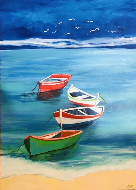 Caribian feeling painting- print