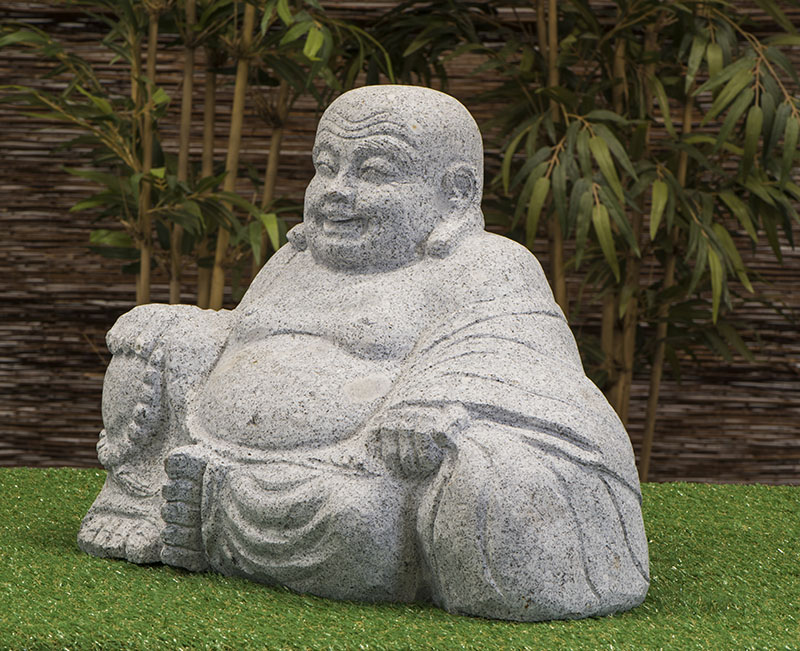 Lachender chinesischer Buddha aus Granit