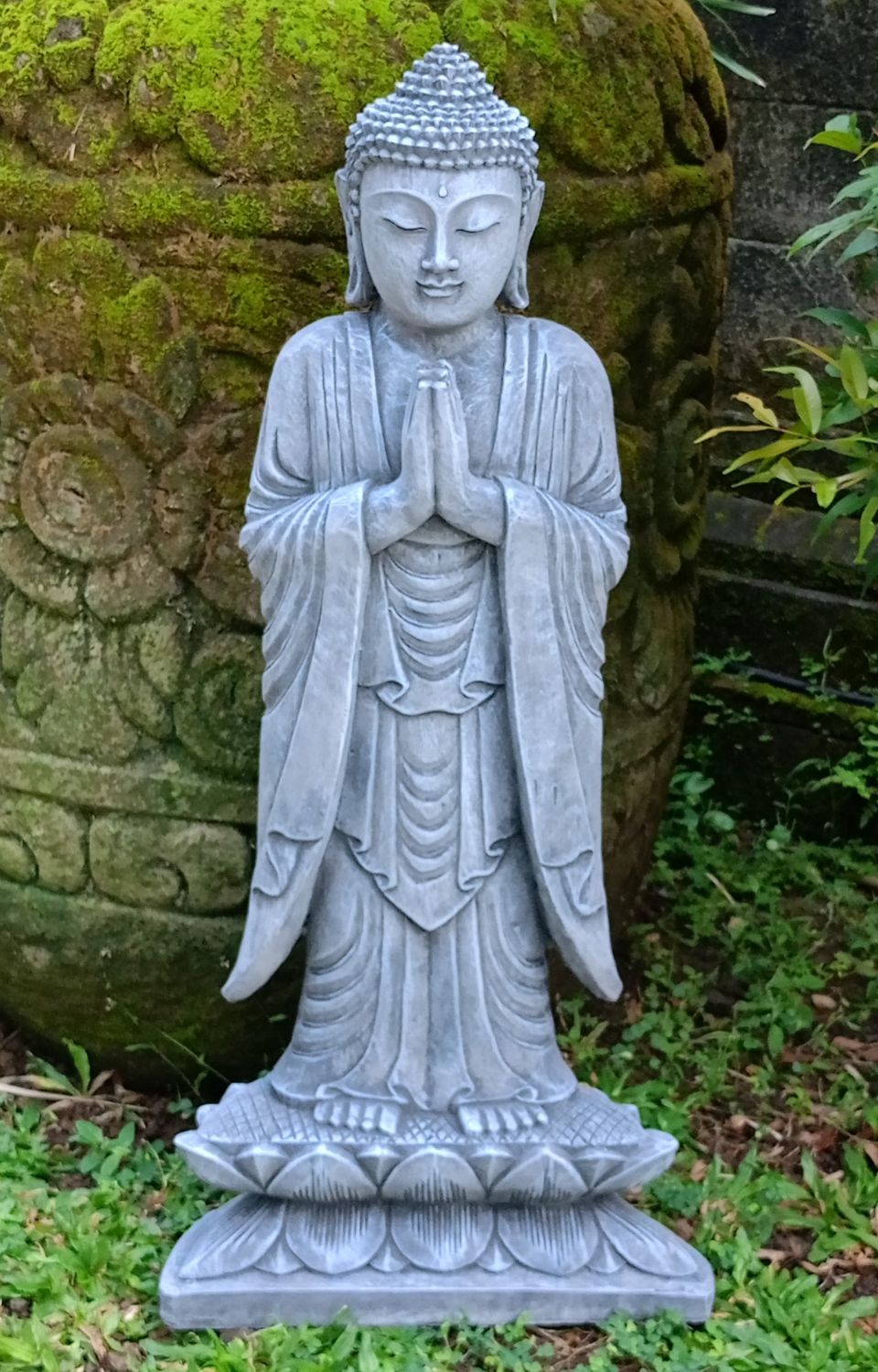 Jagan, Stehender Buddha mit Begrüßungshaltung, 82cm Jagan, Stehender Buddha mit Begrüßungshaltung, 82cm