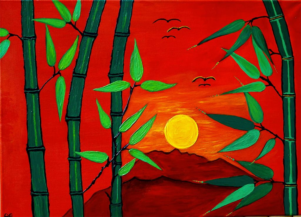 Exotic Sunrise Painting- Original und print
