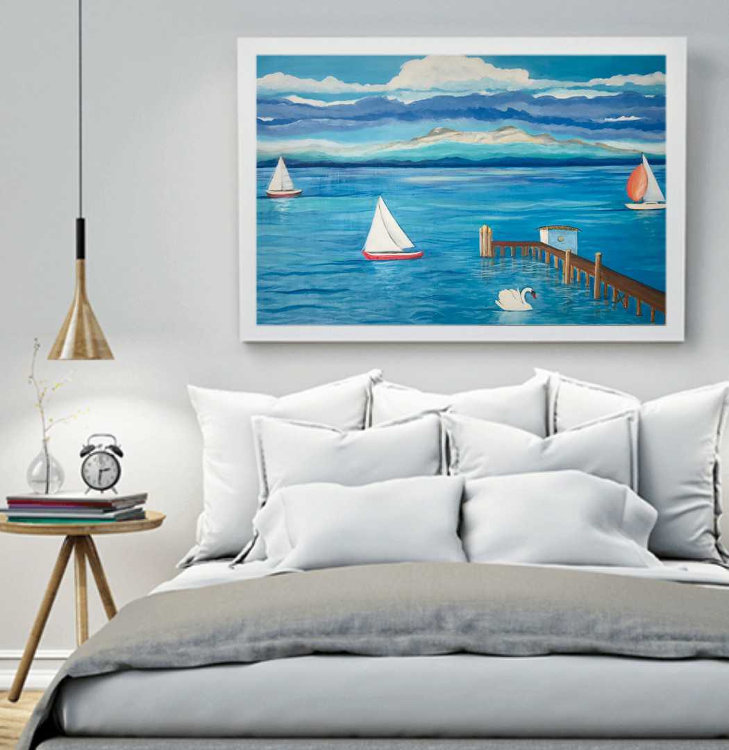 9F5F2C54-31EC-4AA8-945F-1F177A9FE93F SPARKLE LAKE painting - Original und Print