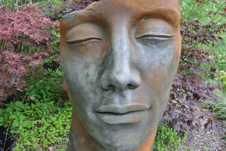 Gesicht-Mann-Steinfigurenshop3 Gesicht Mann - Rosteffekt -115cm