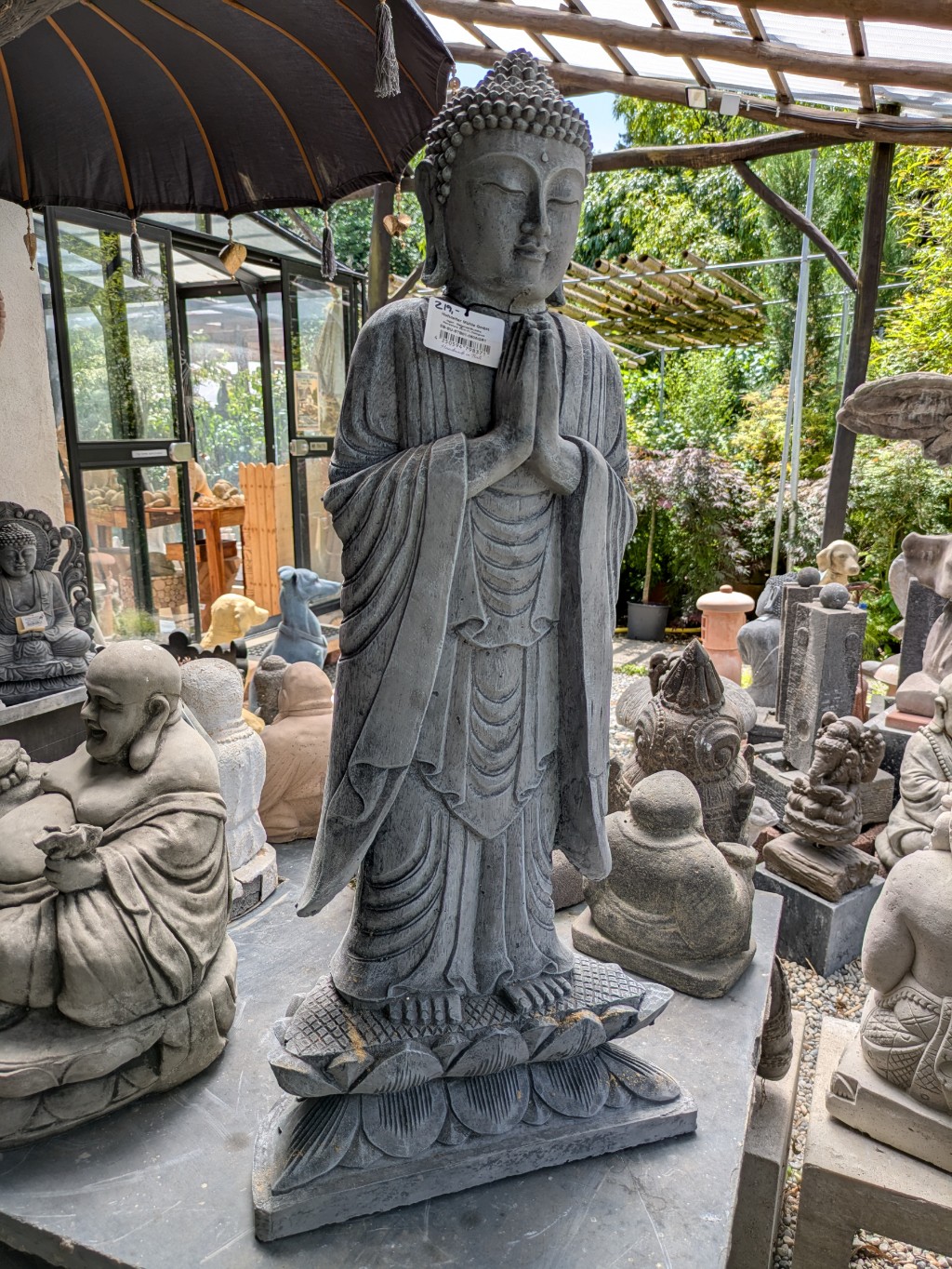Jagan, Stehender Buddha mit Begrüßungshaltung, 82cm Jagan, Stehender Buddha mit Begrüßungshaltung, 82cm