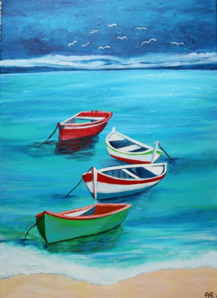 Caribian feeling painting- print