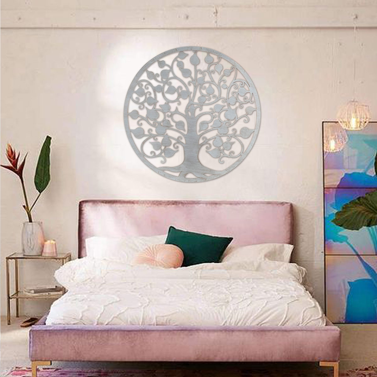 Weisser-Metallbaum-3 Deko-Baum weiß 82cm