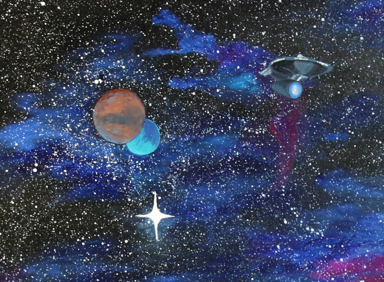close-up-universe Universe painting - Original and print