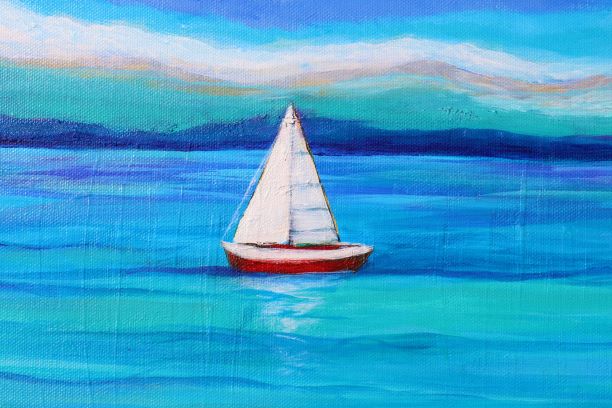 sparkle-waters-closeup SPARKLE LAKE painting - Original und Print