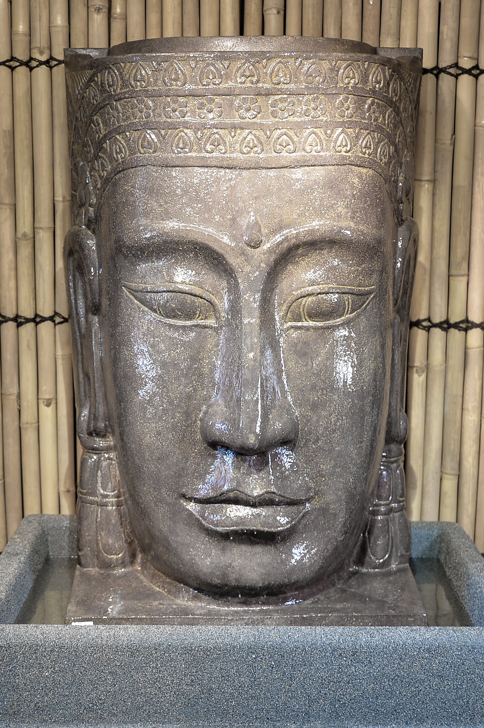 Khmer Kopf als Wasserspiel 147cm inkl. Sockel