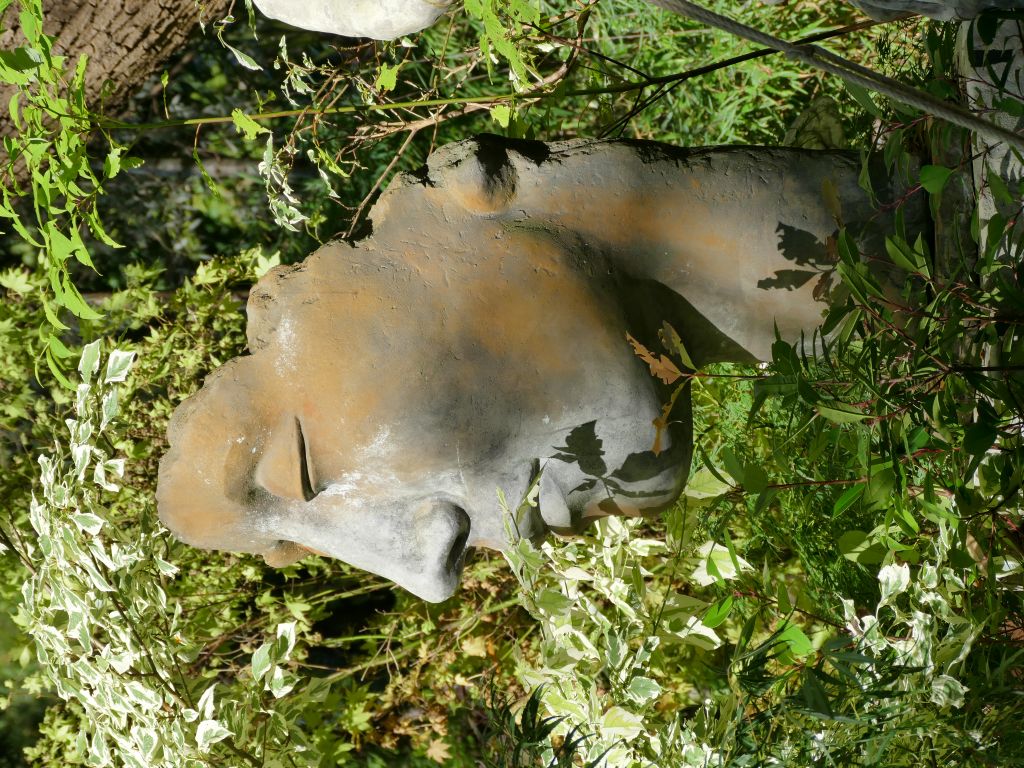 Gesicht Mann - Rosteffekt -115cm