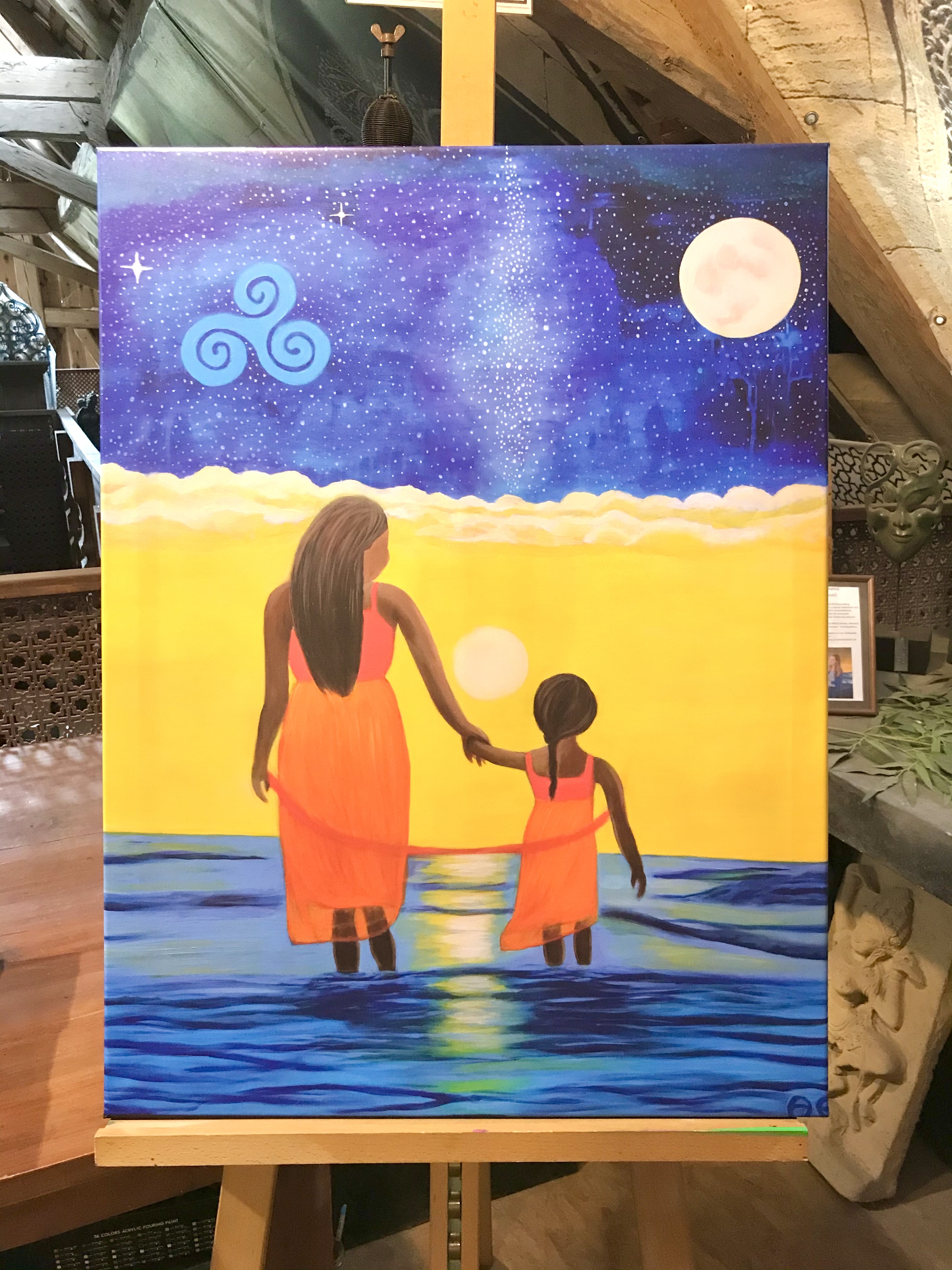 BF80C70C-7214-44FE-9118-5149281A26CE Mother love - original oil painting and print