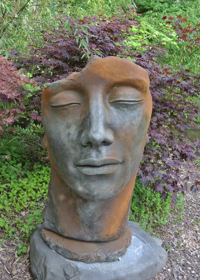 Gesicht-Mann-Steinfigurenshop2 Gesicht Mann - Rosteffekt -115cm