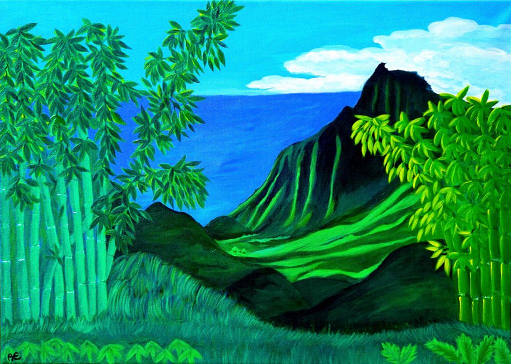 Bamboo Valley painting - print