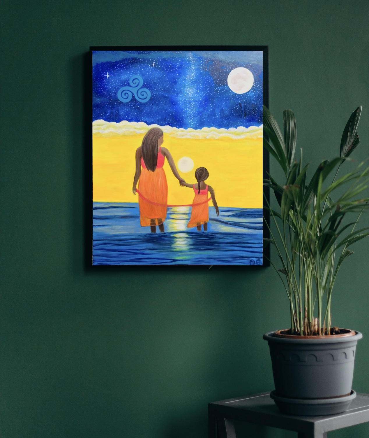 4AD8AE46-96EE-4CBA-AD19-5BE06BD595AF Mother love - original oil painting and print