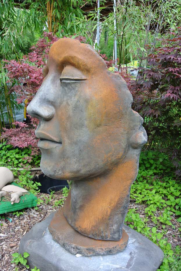 Gesicht-Mann-Steinfigurenshop4 Gesicht Mann - Rosteffekt -115cm