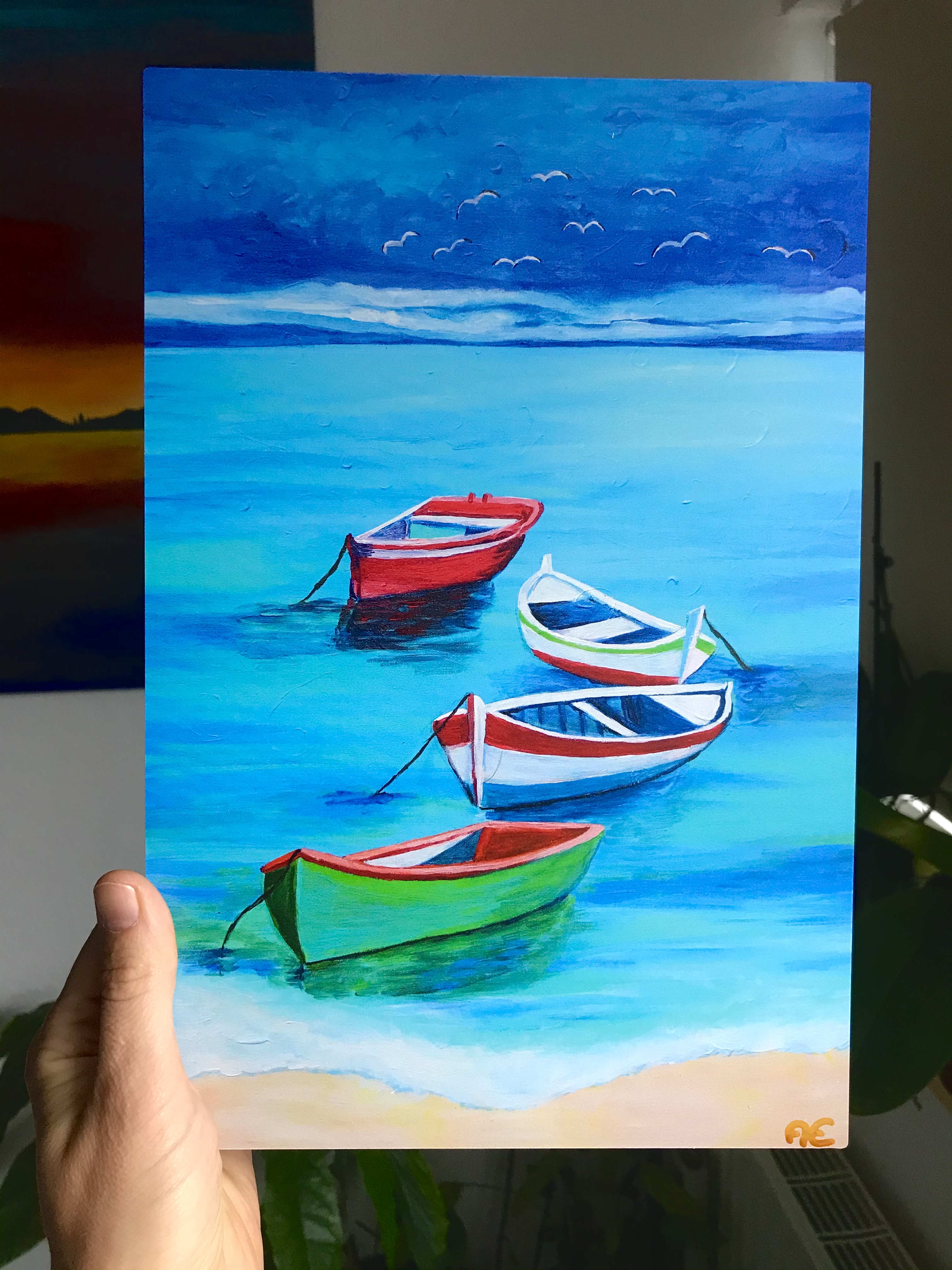 5FD09356-DBAF-4B25-B60C-DC79CDE4B0A7 Caribian feeling painting- print