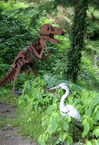 Dinosaurier aus Cortenstahl