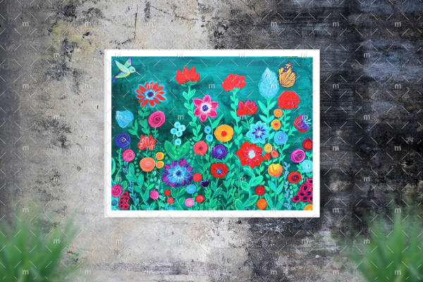 Flower paradise painting - print