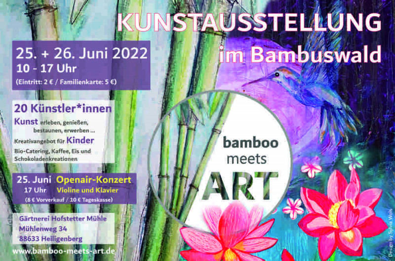 Kunstausstellung im Bambuswald - bamboo meets ART - 25-26.Juni.2022