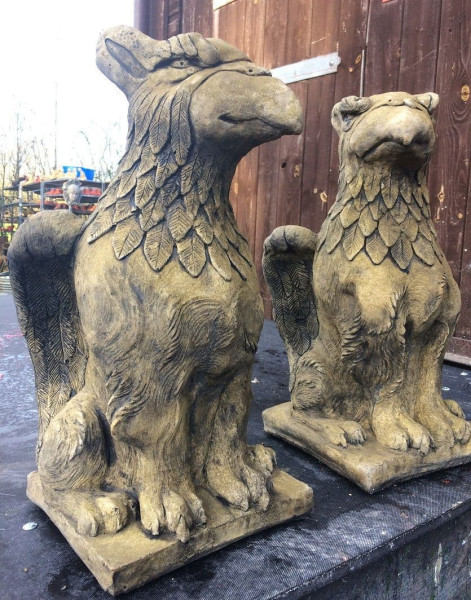 Phoenix Steinfiguren Paar