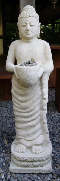Stehender Buddha mit Schale - 100cm
