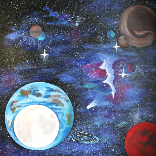 Universe painting - Original and print