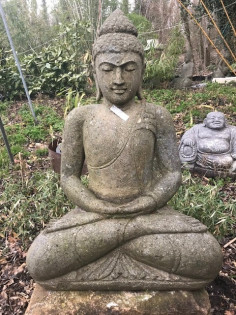 Sitzender Buddha aus Greenstone - 100cm